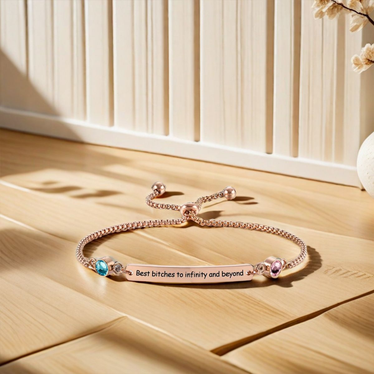 Personalized Birthstones Bracelet For Bestie, Best Friend