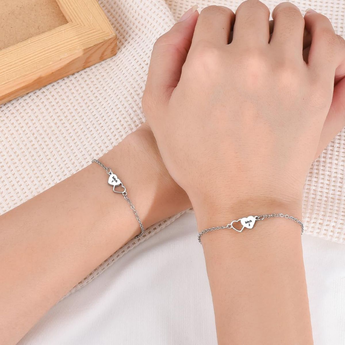 Friendship Heart Set Bracelet For Best Friend