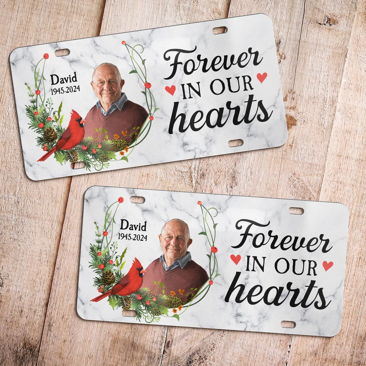 Personalized Photo License Plate - Forever In Our Hearts