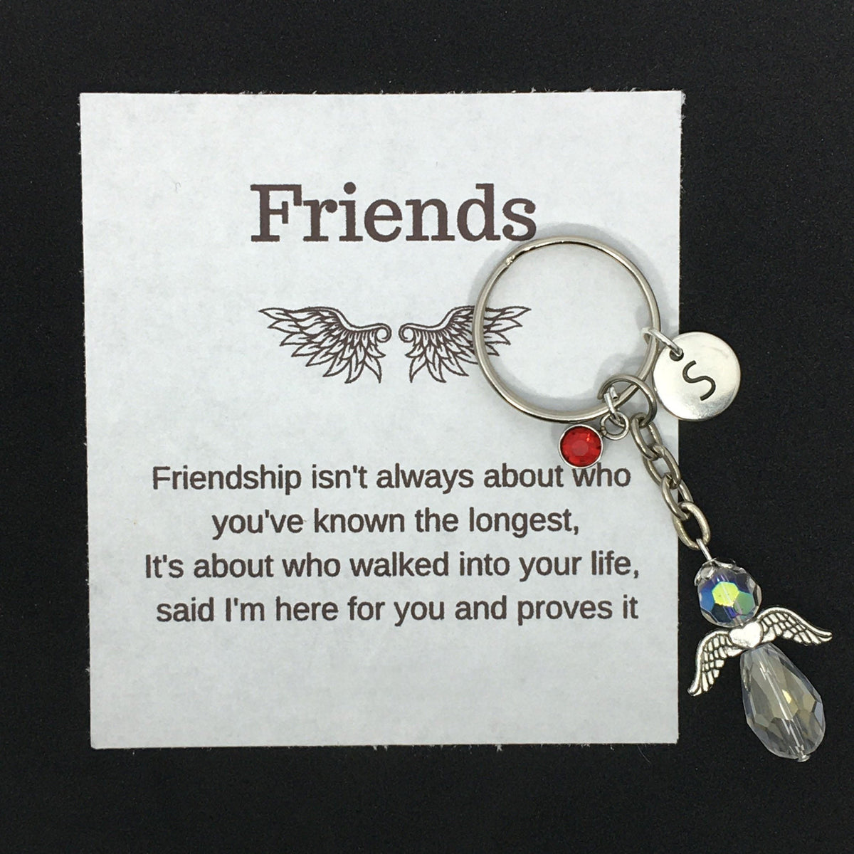 Protection Angel Personalized Guardian Angel Keychain, Best Friend Gift Idea