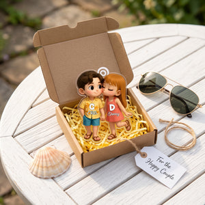 Personalized "My Favorite Place" Couple Hanging Ornament – Beach Illustration Design
