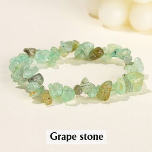 Natural chakra bracelet ,Colored bead bracelet ,Crystal stone piece elastic