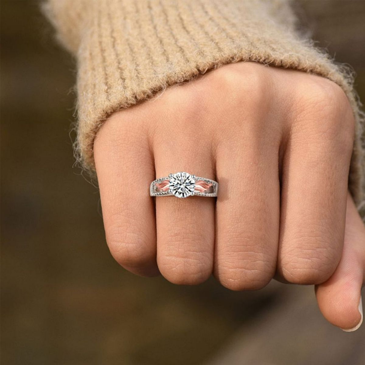 Personalized Circle Wings Memorial Ring - I am not a Widow, I am a wife to a husband with wings