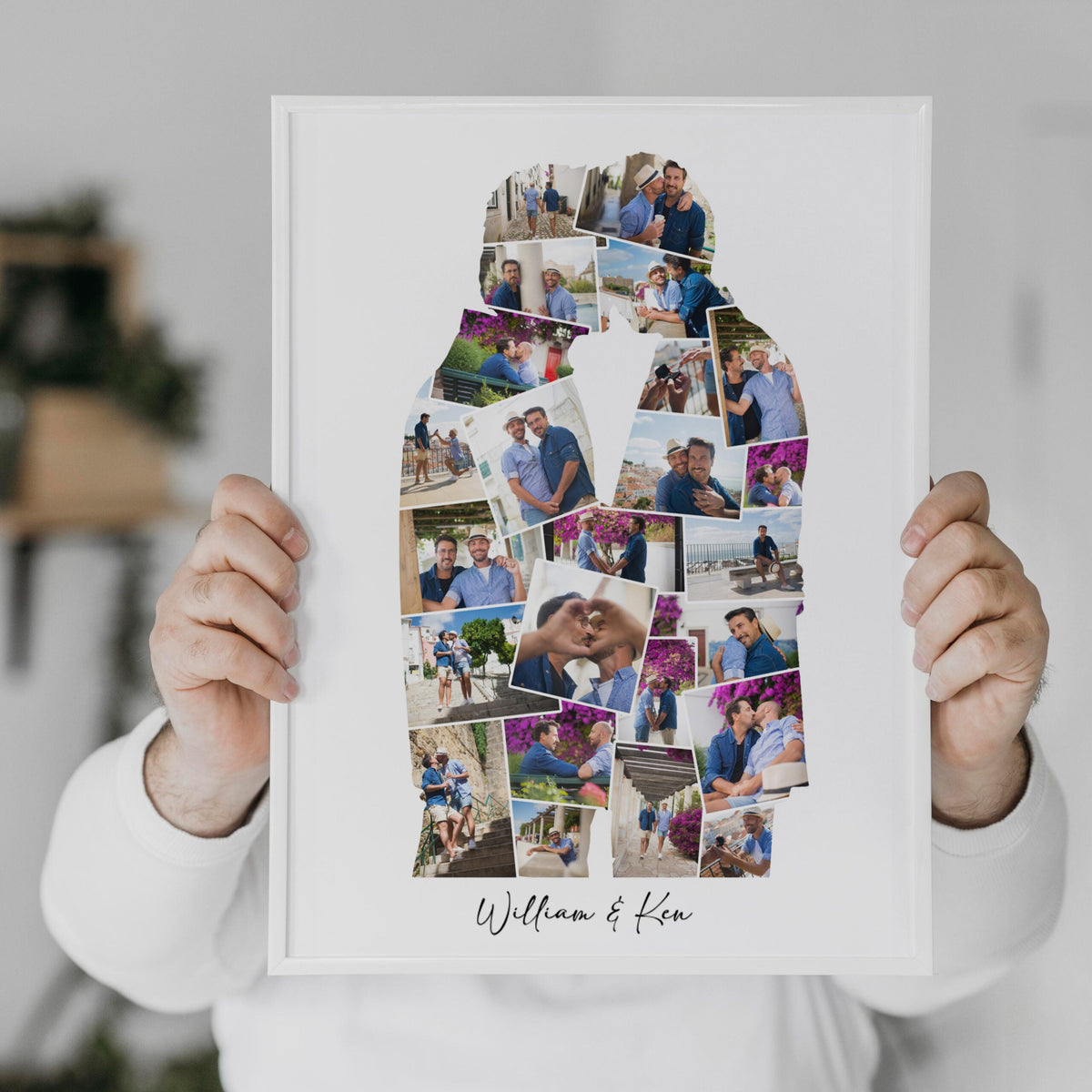 Personalized Couple Photo Collage Poster Gift