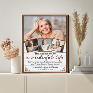 Sympathy Gift For Loved One In Loving Memory Personalized Photo Collage Canvas Poster