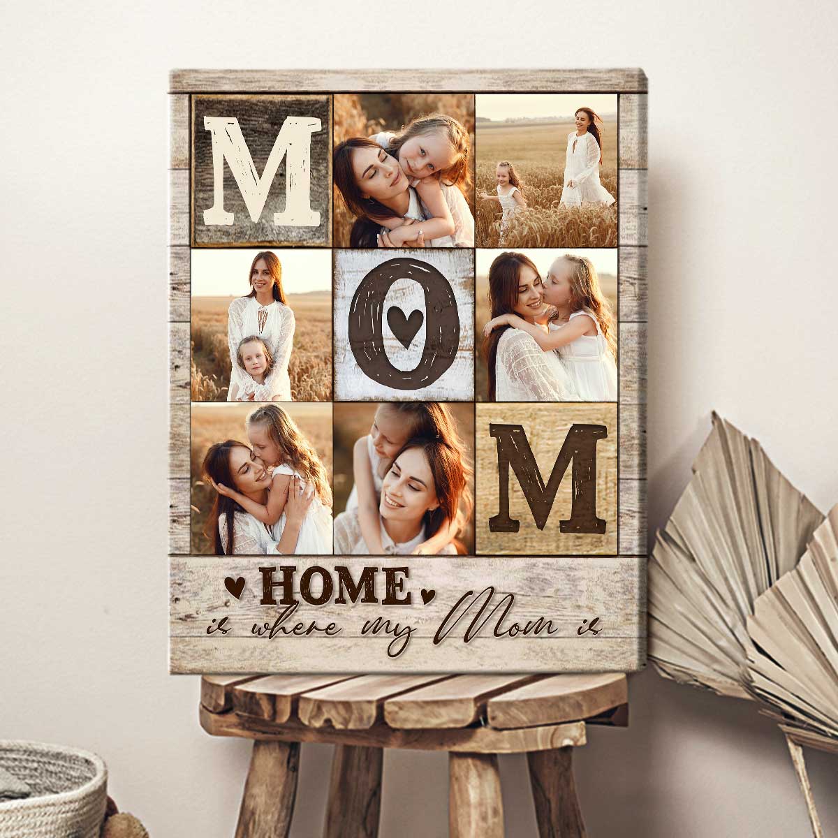 Personalized Mom Photo Collage Canvas Poster,Mother’s Day Gifts 2025