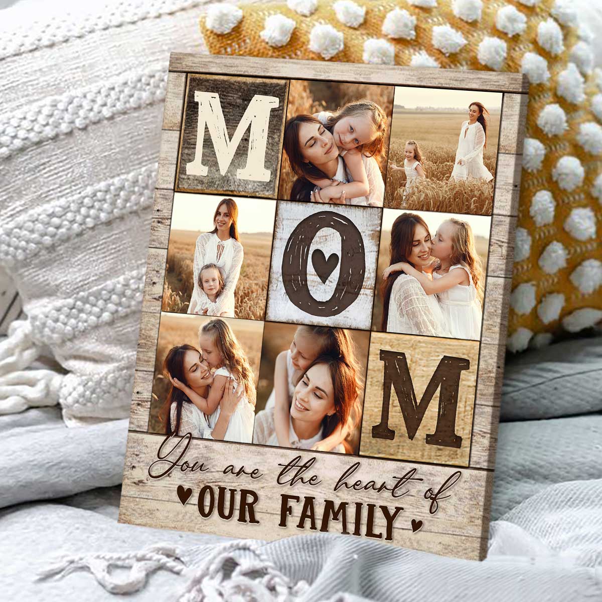 Personalized Mom Photo Collage Canvas Poster,Mother’s Day Gifts 2025