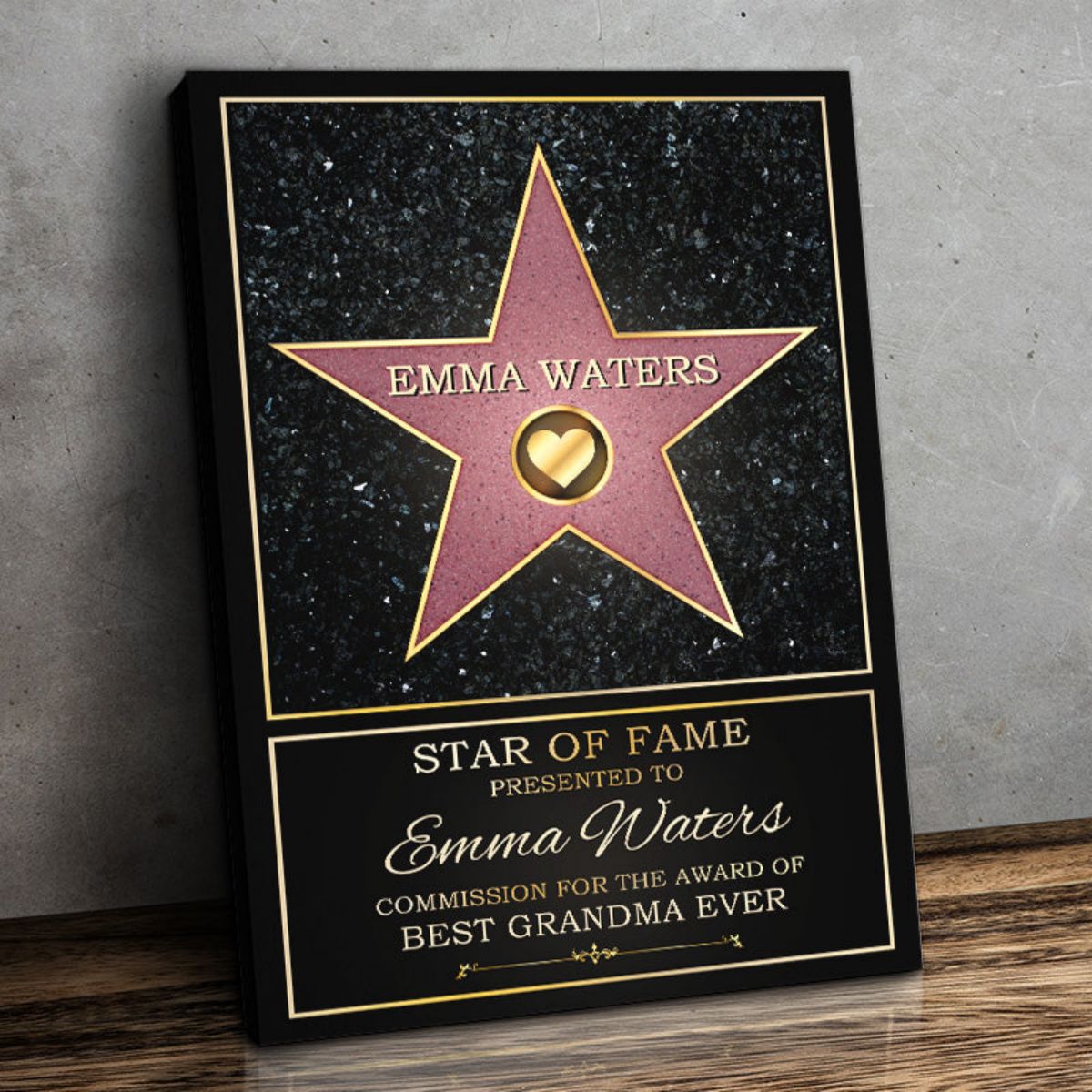 Personalized Star Of Fame, Best Mom, Best Dad Of The Year  Poster