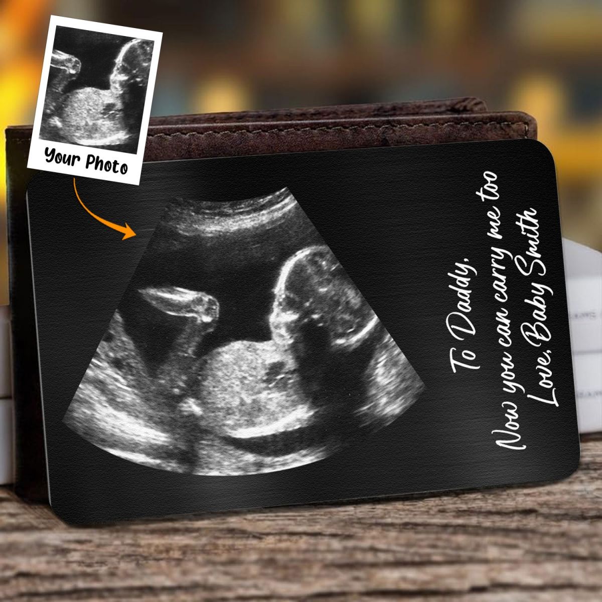 Personalized Photo Now You Can Carry Me Too Wallet Card