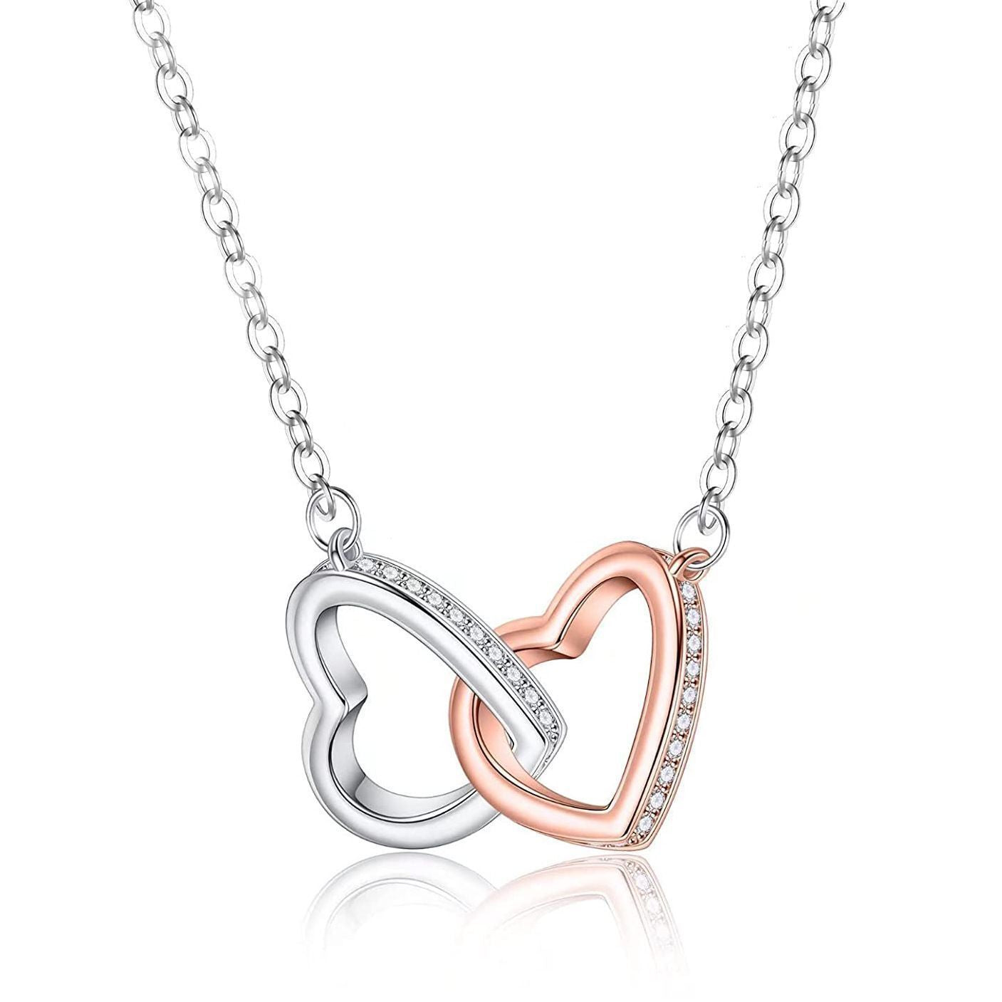 To My Beautiful Granddaughter - Intertwined Hearts Keepsake Necklace