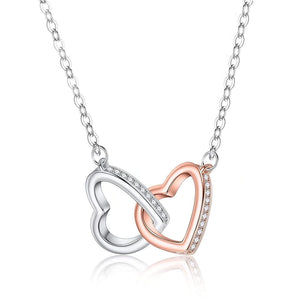 To My Beautiful Granddaughter - Intertwined Hearts Keepsake Necklace