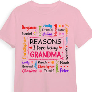 Personalized Gift For Grandma Names Words Art Pure Cotton T-shirt
