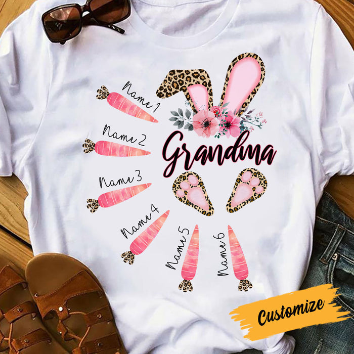 Personalized Easter Rabbit And Carrot Pure Cotton T-Shirt