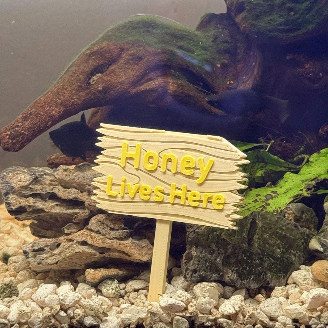Personalized Plastic Forest Sign for Fishtanks, Aquariums