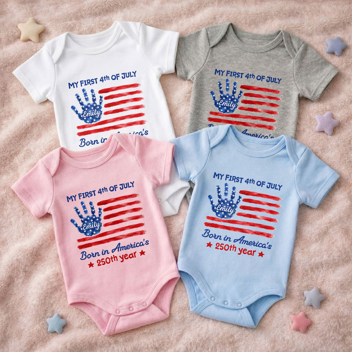Personalized "My First 4th Of July" Baby Onesie – Gift For Newborns & Toddlers