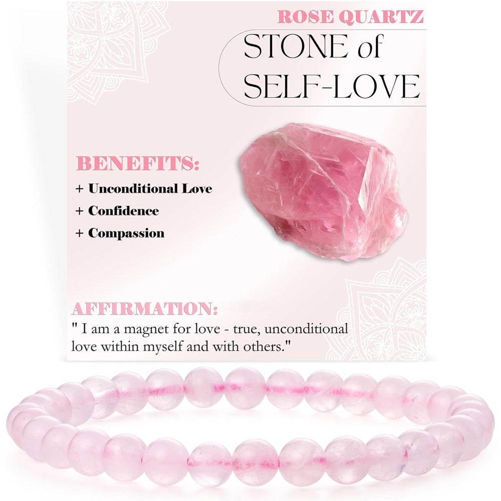 Energy & Love • Natural Stone Elastic Rope Bracelet