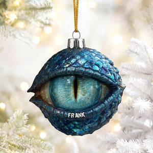 Mythical Beast Personalized Fantasy Eye Christmas Ornament – Book Lover Keepsake