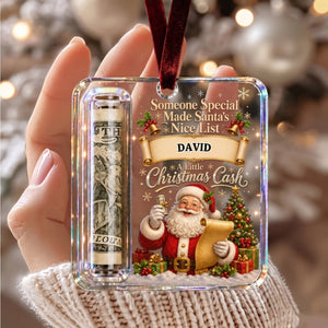 Personalized Christmas Cash Gift Holder Ornament