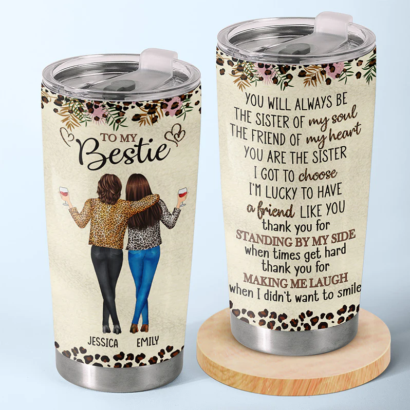 Personalized Custom Tumbler I Love That You're My Soul Sister - Bestie Gift For Best Friends, BFF, Sisters