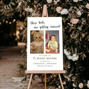 These Kids Are Getting Married - Wedding Rehearsal Dinner Welcome Sign - Personalized Poster