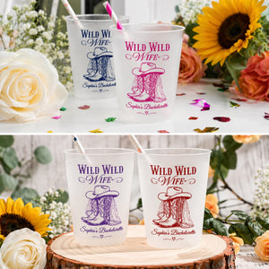 Wild Wild Wife, Personalized Frosted Cups, Gift For Bride and Bestie
