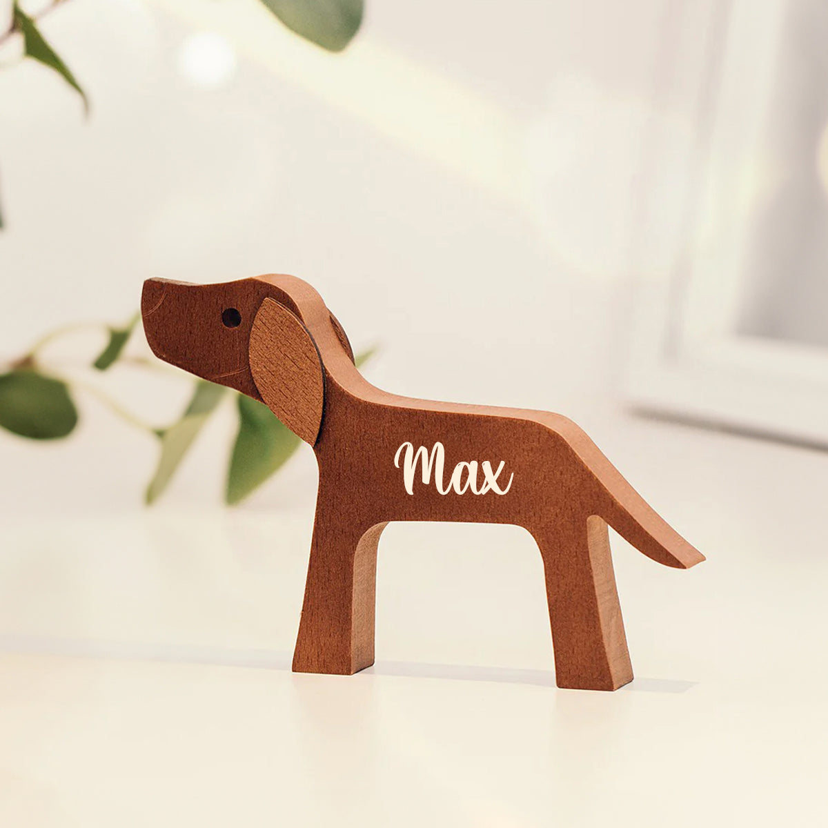 Personalized Custom Wooden Pet Carvings - The Love Between You And Your Fur-Friend - Gift For Pet Lovers - Wood Sculpture Table Ornaments, Carved Wood Decor