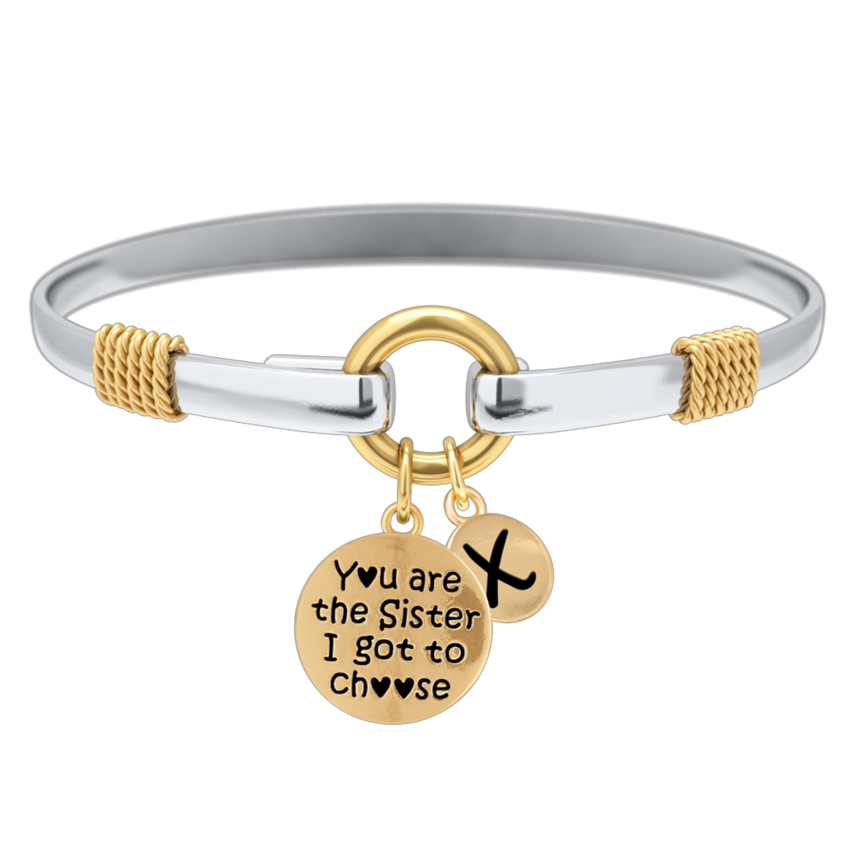 Sister I Got To Choose - Two-Tone Custom Charm Bracelet