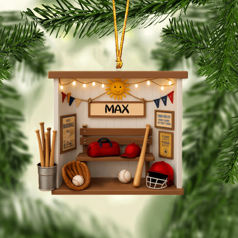 Baseball Bedroom Personalized Home Decor Ornament