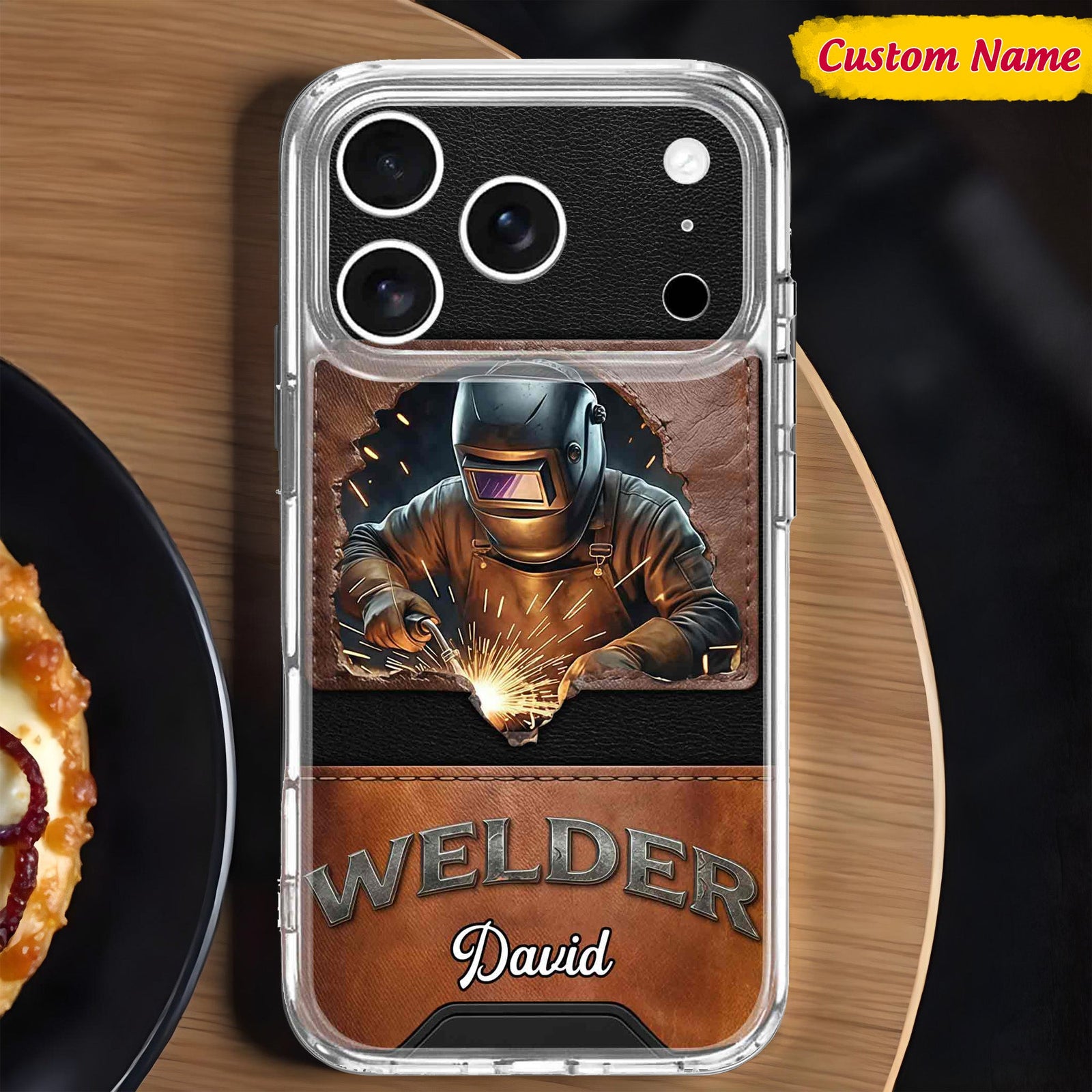 Strong Welder Personalized Clear Phone Case, Gift For Welders