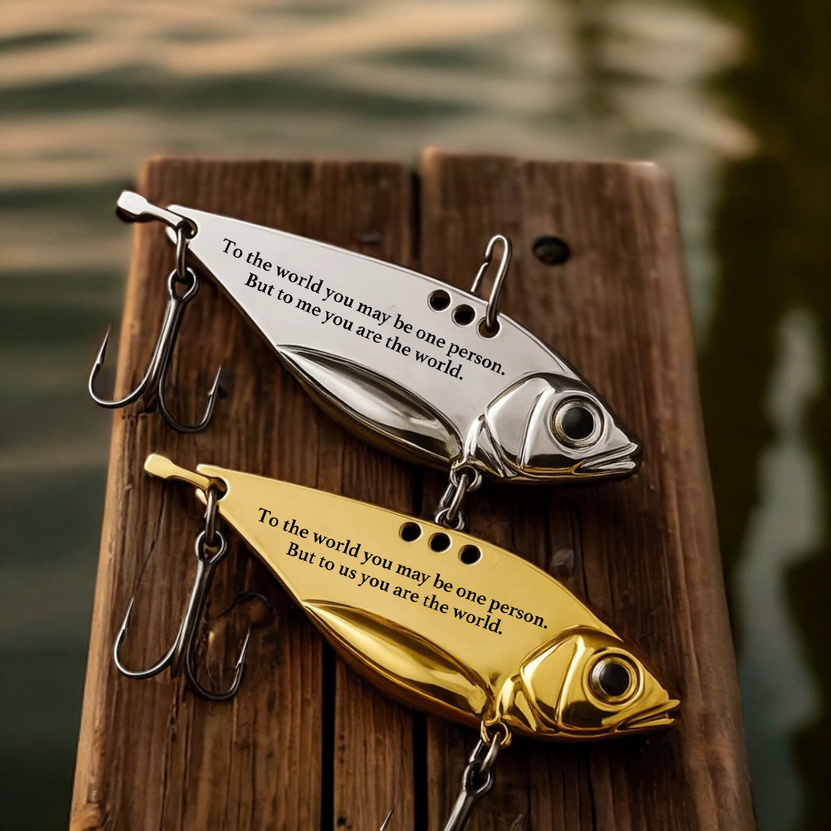 Daddy To Me You Are The World Personalized Fishing Lure