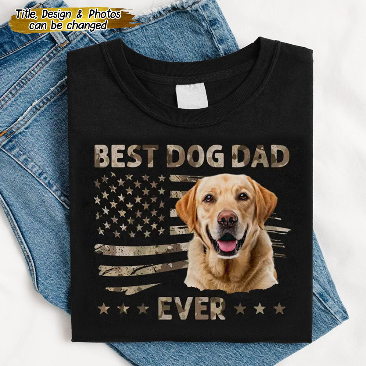 Custom Photo Ultimate Dog Dad - Pet Personalized Custom Unisex T-shirt - Father's Day Gift