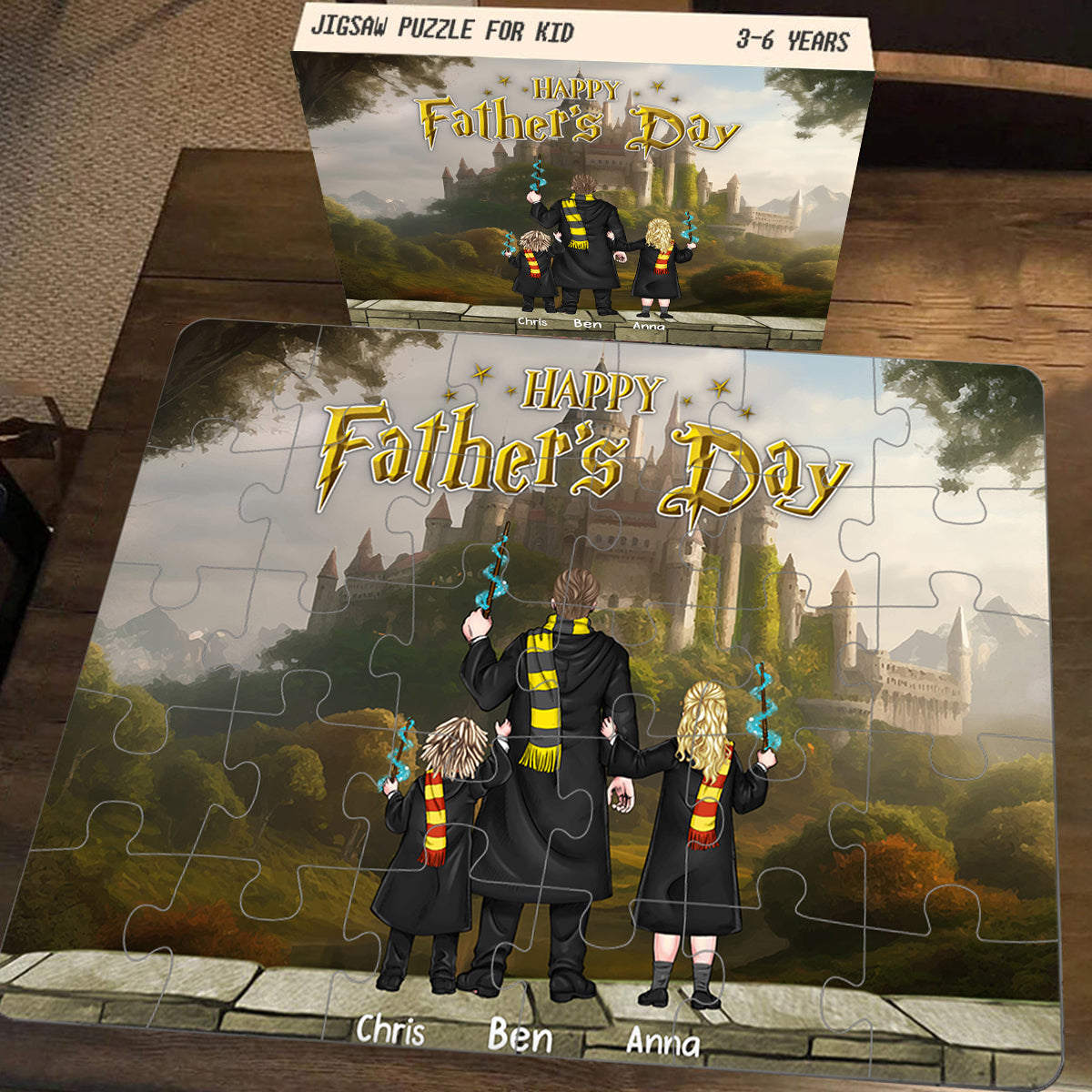 Personalized Jigsaw Puzzles Of Magic castle For Father's Day