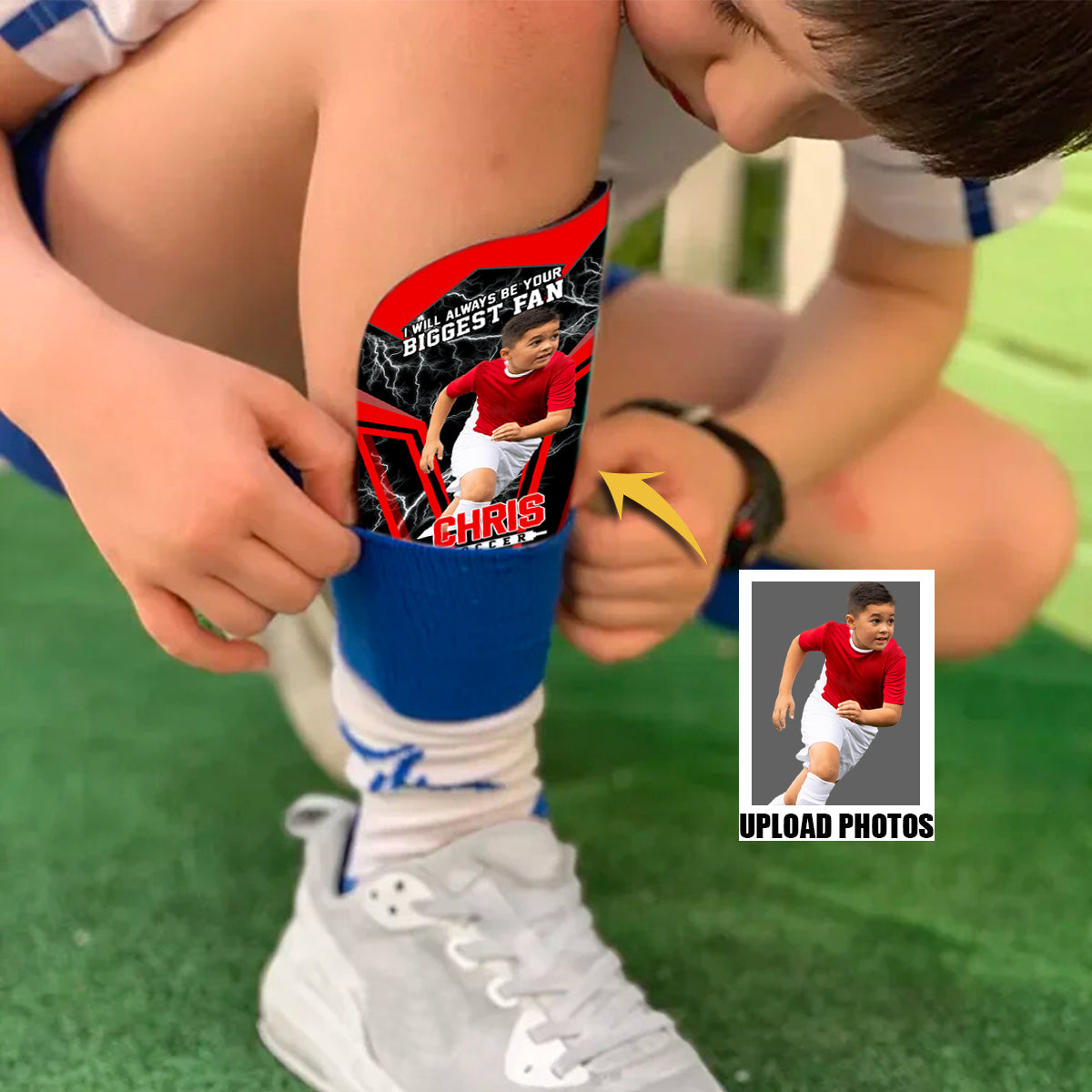 I Will Always Be Your Biggest Fan-Personalized Football/Soccer Shinpads