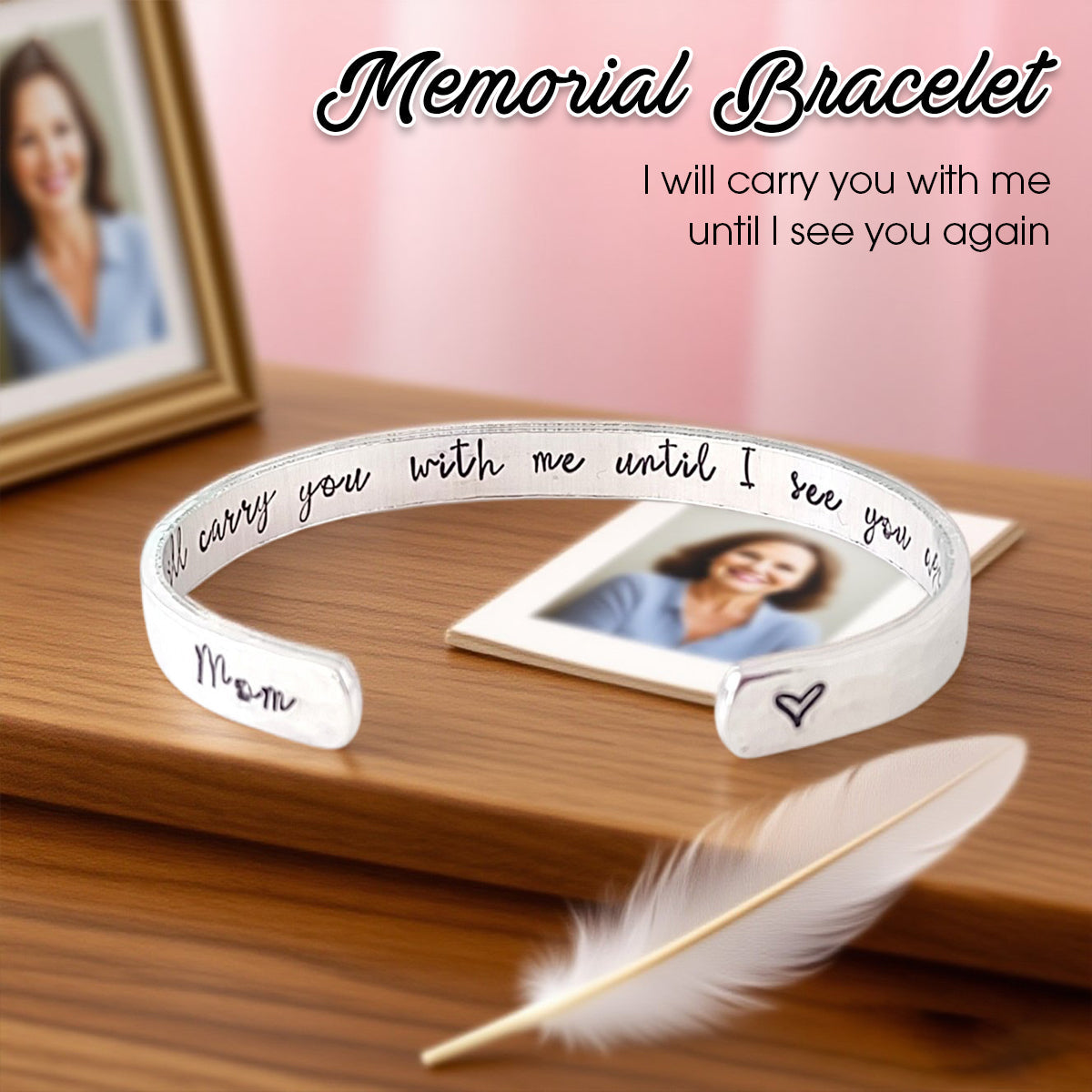 I will carry you bracelet, Personalized Bracelet for Loss of Loved One