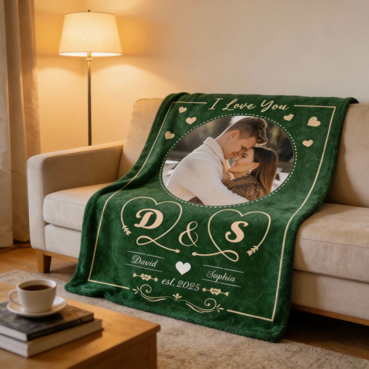 Loving Gift For Couples Custom Photo I Love You - Personalized Fleece Blanket