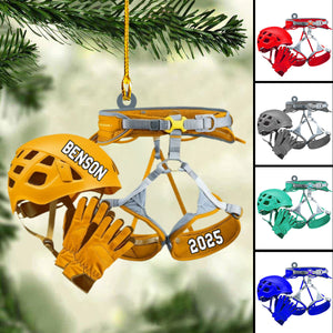 Rock Climbing Equipment Personalized Christmas Ornament, Gift for Rock Climbing Enthusiast