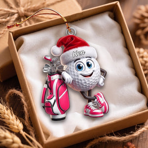 Golf Player Personalized Christmas Hanging Ornament – Holiday Gift For Golf Lovers