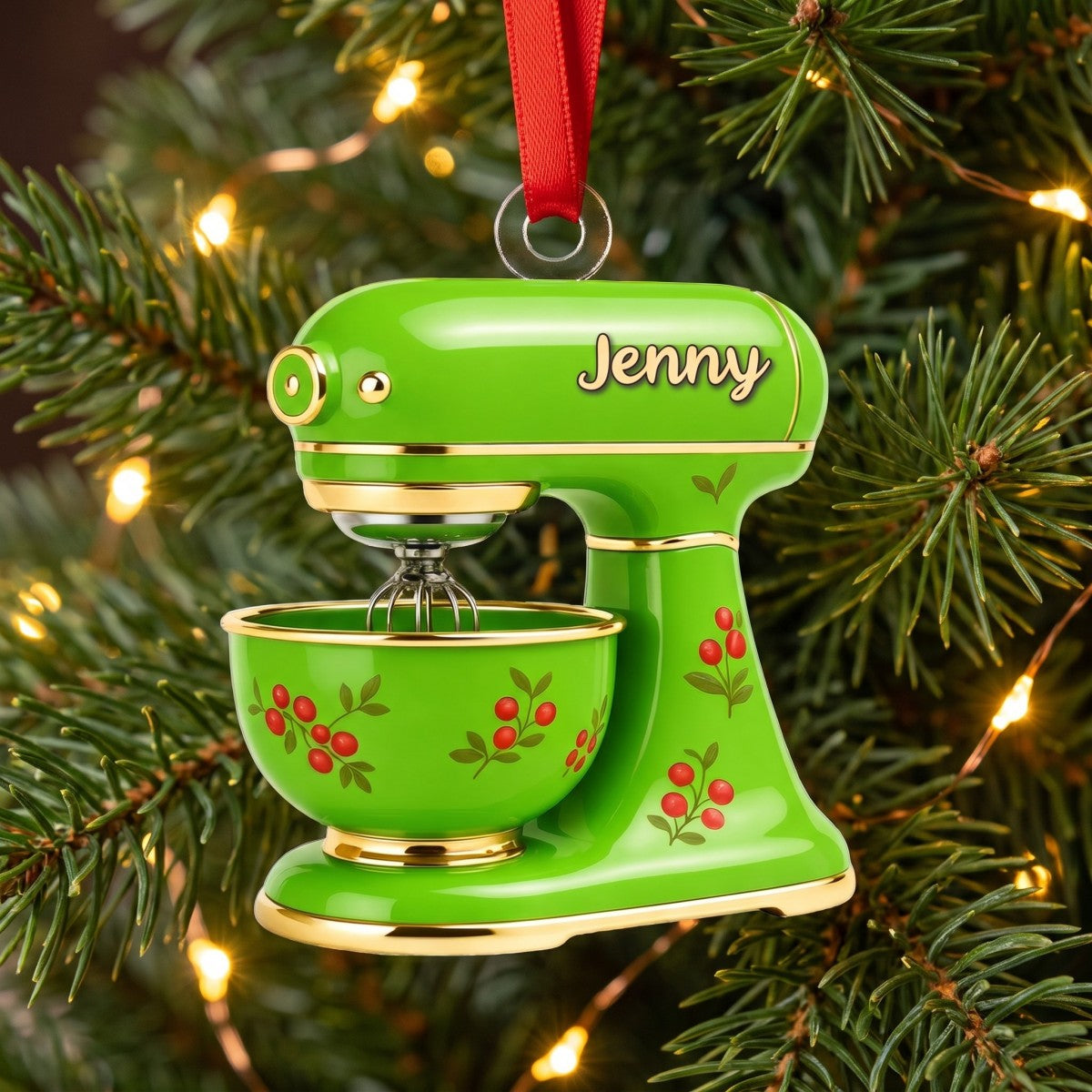 Baking Mixer Ornament - Personalized Acrylic Ornament, Bakers Gift
