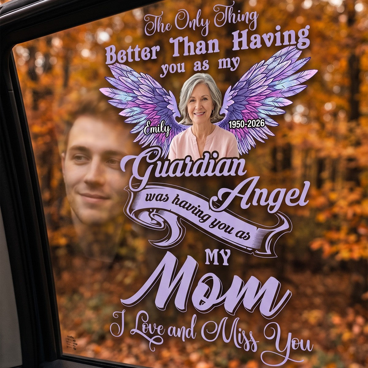 Memorial Gift For Loss Of Loved One – Personalized Decal "I Love And Miss You Mom"