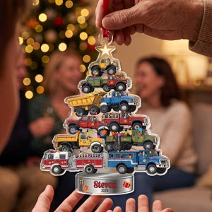 Trucks Vehicle Christmas Acrylic Ornament - Personalized Gift For Truck Lovers