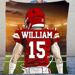 Favorite American Football Player - Personalized Blanket Gifts for Football Player