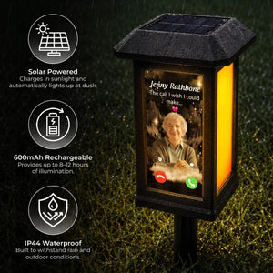 Custom Photo The Call I Wish I Could Make - Personalized Solar Garden Light