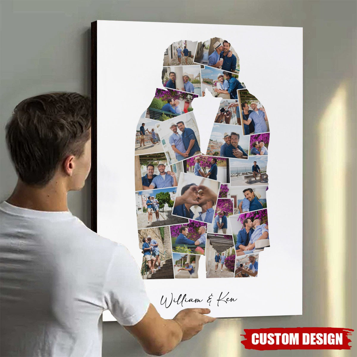 Personalized Couple Photo Collage Poster Gift