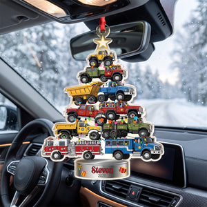 Trucks Vehicle Christmas Acrylic Ornament - Personalized Gift For Truck Lovers