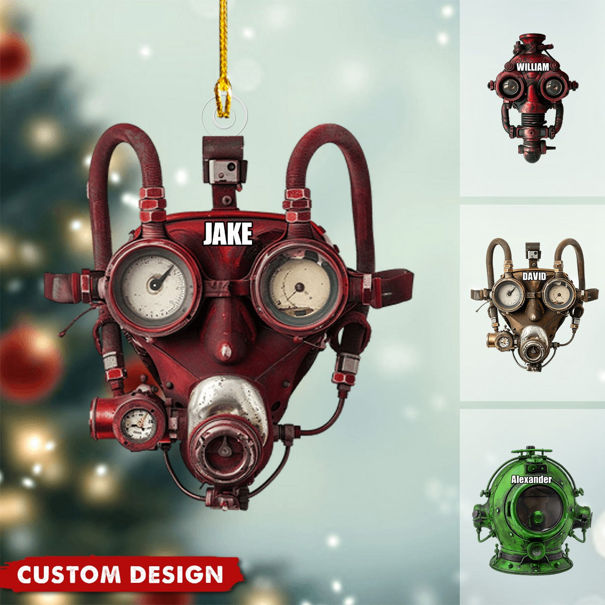 Scuba Diving Acrylic Ornament - Custom Name Ornament Gift For Diving Lovers