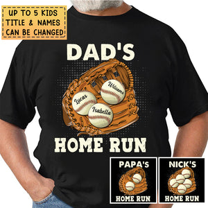 Personalized Dad Grandpa Baseball T Shirt