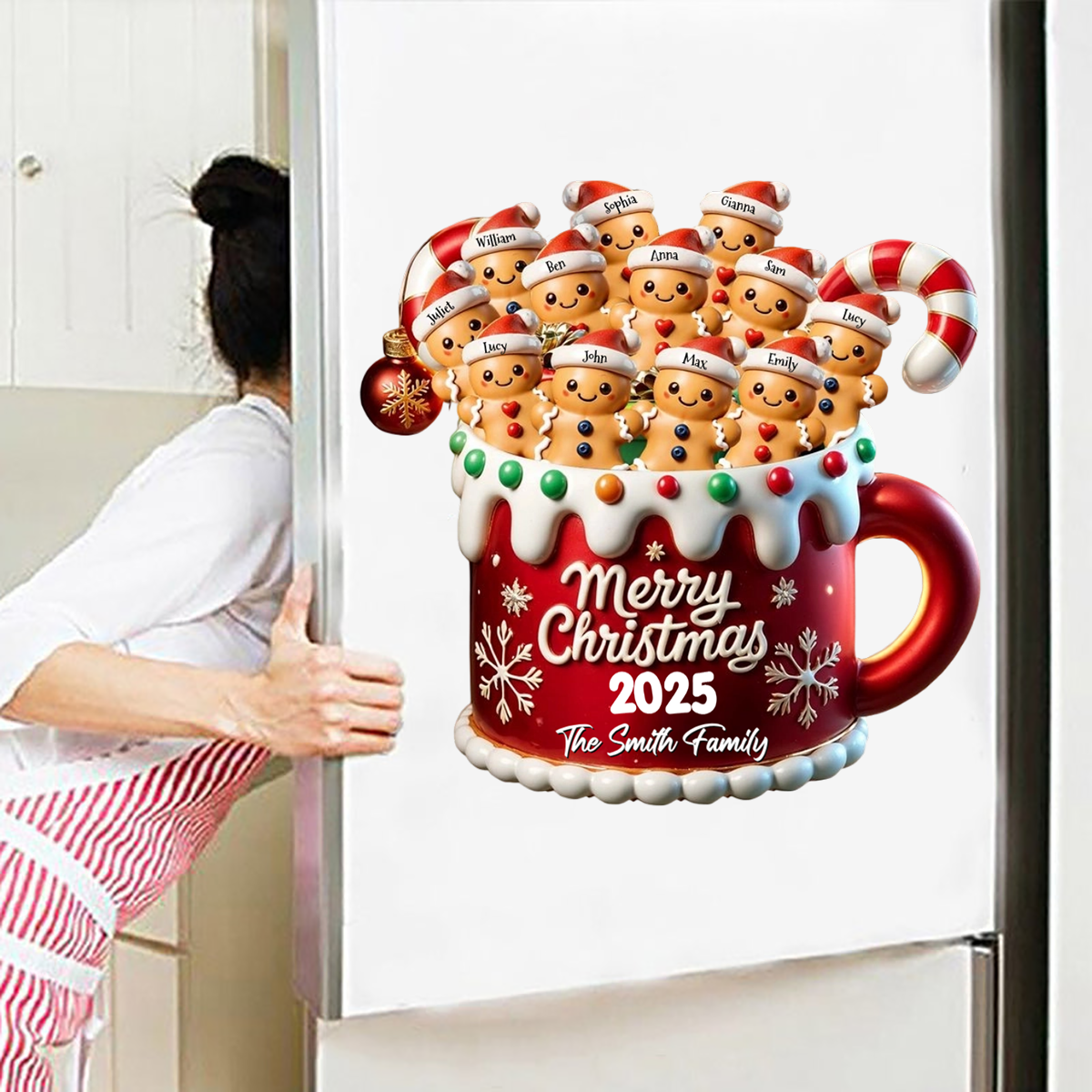 Merry Christmas - Family Personalized Cookie Decal