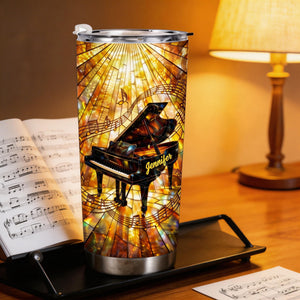 Grand Piano Symphony, Personalized 20oz Tumbler, Gift For Music Lovers