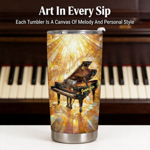 Grand Piano Symphony, Personalized 20oz Tumbler, Gift For Music Lovers