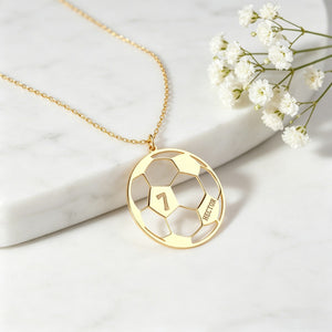 Custom Name Personalized Soccer Necklace Soccer Mom Gift